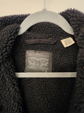 Levi's Black Sherpa Jacket - Classic Logo